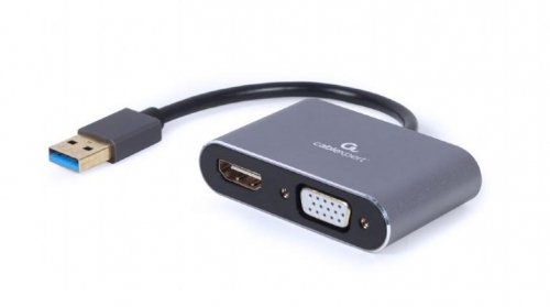 Gembird I/O ADAPTER USB3 TO HDMI/VGA/GREY A-USB3-HDMIVGA-01