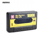 Remax RP-T10 10000mAh Vecās audio kasetes dizaina Power Bank x2 USB Lādētājs 5V 2.4A Max Melns