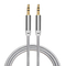 Ilike AX1 Izturīgs Pīta vada 1m Aux Jack kabelis 3.5mm spraudnis uz 3.5mm spraudnis 2-line Sudraba (OEM)