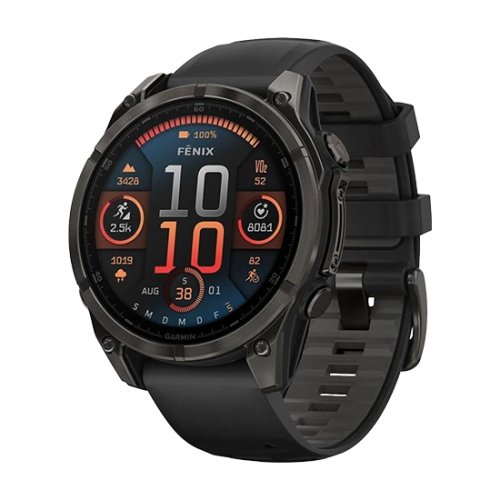 Garmin Fenix 8 GPS 47mm Silicon Black Band - Black