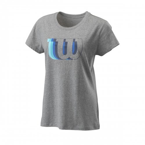 Wilson women apparel BLUR WTECH TEE Heather Grey