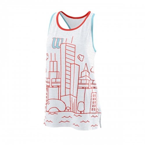 Wilson women apparel W CHI COTTON TANK White Heather