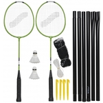 Stiga vasara Badmintona komplekts Garden GS (2 Pieaugušo raketes + 2 volāni + čehols + tīkls ar stabiem)