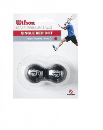 Wilson squash WILSON skvoša bumbiņas STAFF Iepakojumā 2 gb. - red dot