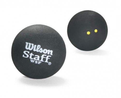Wilson squash WILSON skvoša bumbiņas STAFF Iepakojumā 2 gb. - double yellow dot