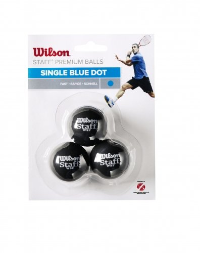Wilson squash WILSON skvoša bumbiņas STAFF Iepakojumā 3 gb. - blue dot