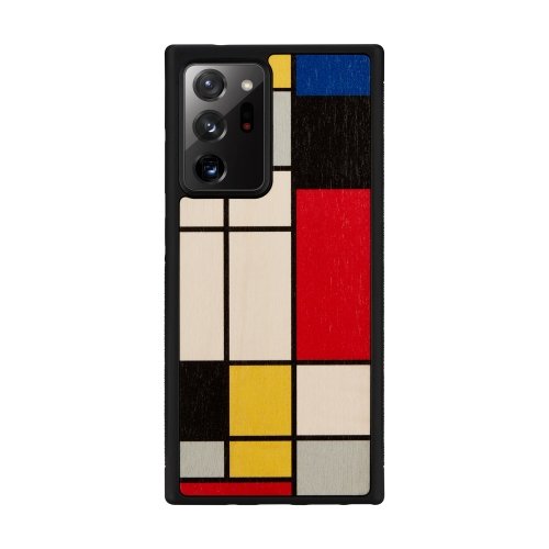 Man&amp;wood MAN&amp;WOOD case for Galaxy Note 20 Ultra mondrian wood black
