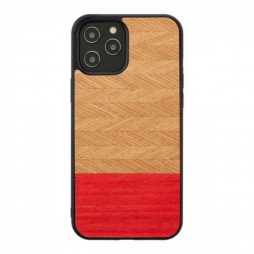Man&wood MAN&WOOD case for iPhone 12/12 Pro herringbone azalea black