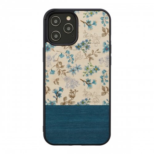 Man&wood MAN&WOOD case for iPhone 12/12 Pro blue flower black