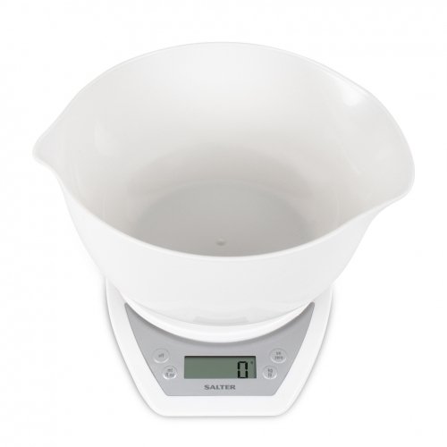 Salter 1024 WHDR14EU16 Digital Kitchen Scale &amp; Dual Pour Bowl - White