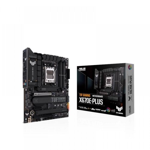 Mainboard|ASUS|AMD X670|SAM5|ATX|Memory DDR5|Memory slots 4|1xPCI-Express 4.0 4x |1xPCI-Express 4.0 16x|1xPCI-Express 5.0 16x|4xM.2|1xHDMI|1xDisplayPort|8xUSB 3.2|2xUSB-C|1xRJ45|5xAudio port|TUFGAMINGX670E-PLUS