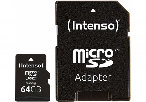 Intenso MEMORY MICRO SDXC 64GB C10/W/ADAPTER 3413490