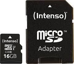 Intenso MEMORY MICRO SDHC 16GB UHS-I/W/ADAPTER 3423470