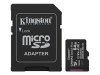 Kingston MEMORY MICRO SDXC 64GB UHS-I/W/ADAPTER SDCS3/64GB