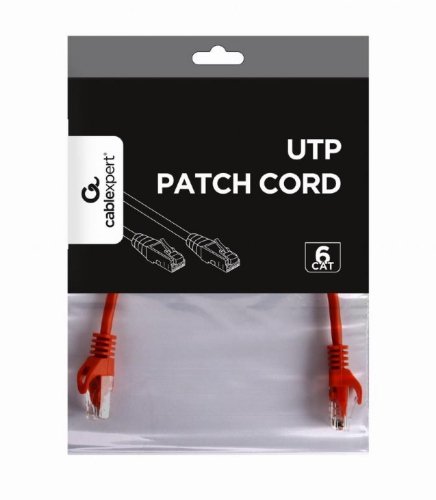 Gembird PATCH CABLE CAT6 UTP 0.25M/RED PP6U-0.25M/R