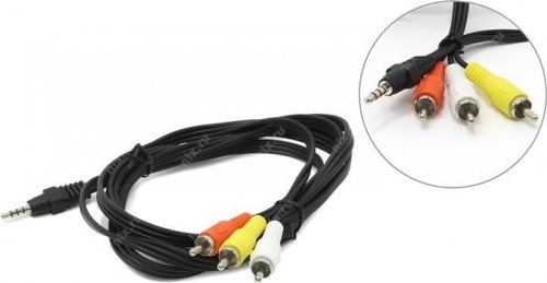 Gembird CABLE AUDIO 3.5MM 4PIN TO 3RCA/AV 2M CCA-4P2R-2M