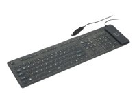 Gembird KEYBOARD FLEXIBLE USB ENG/BLACK KB-109F-B