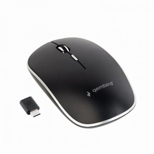 Gembird MOUSE USB-C OPTICAL WRL BLACK/SILENT MUSW-4BSC-01