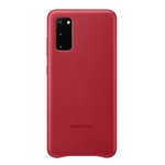 Samsung Galaxy S20 Leather Cover - Red