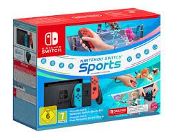 Nintendo Switch with Neon Blue and Neon Red Joy‑Con