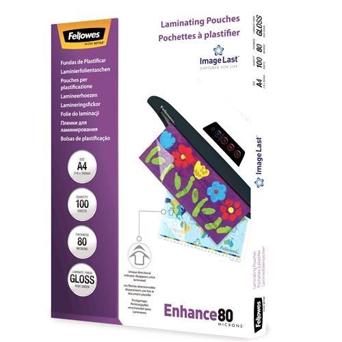 Fellowes LAMINATOR POUCH IMAGELAST/A4 80 100PCS 5306114