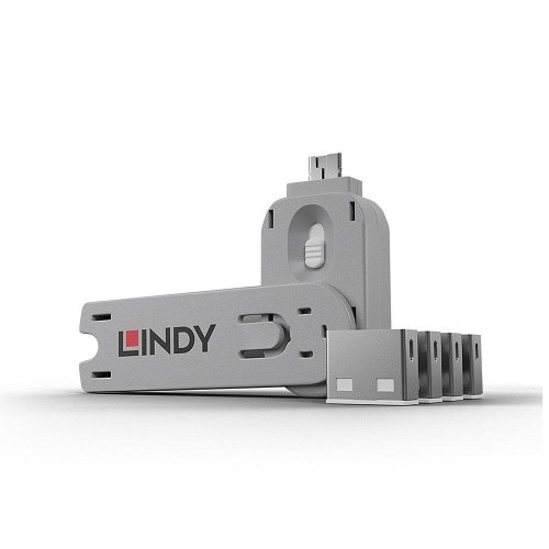Lindy USB PORT BLOCKER 4PACK/WHITE 40454