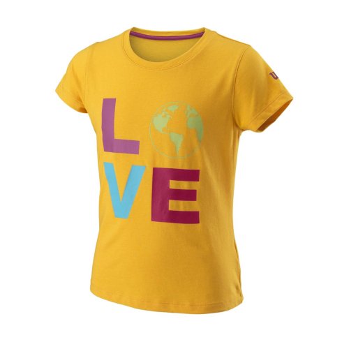 Wilson jr apparel MEITEŅU T-KREKLS LOVE EARTH TECH TEE SAFFRON