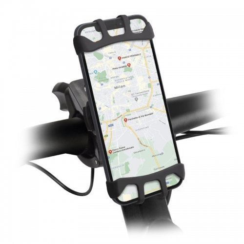 E-Go Holder 360&deg; Rot Electric Scooter/Bike up to 6.5" By SBS Black