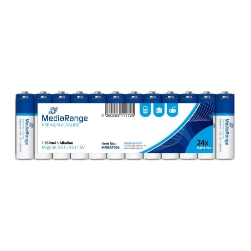 Mediarange BATTERY ALKALINE AA 1.5V/24PCS MRBAT106