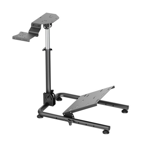White shark CONQUEROR-2 Foldable Racing Steering Wheel Stand With Gear Shifter Mount