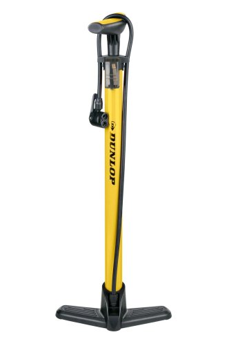 Dunlop bicycle floor pump yellow
