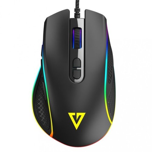 Modecom VOLCANO VELES black wired optical mouse | 12800 DPI
