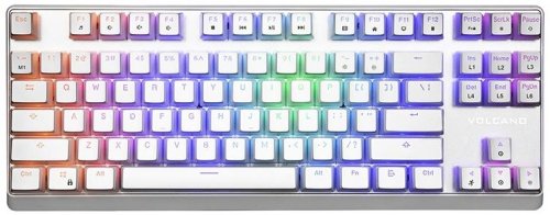 Modecom VOLCANO LANPARTY RGB PUDDING EDITION WHITE GAMING KEYBOARD BLUE US