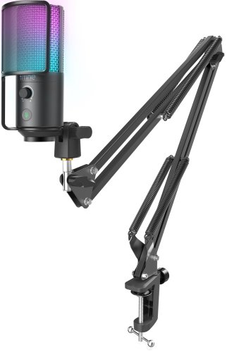 Fifine T669 PRO2 Wired Microphone with RGB Lighting and Stand | USB