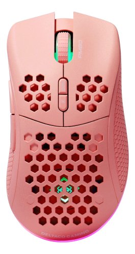 Deltaco GAMING PM80 Lightweight RGB wireless gaming mouse | 4800 DPI | Pink