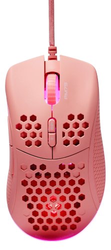Deltaco GAMING PM75 Lightweight RGB wired gaming mouse | 6400 DPI | Pink