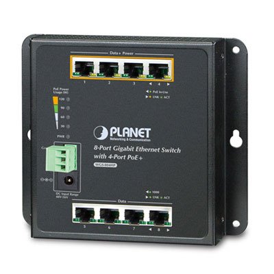 Planet technology corporation PoE switch 1G 4ch. + 4 uplink, indust.