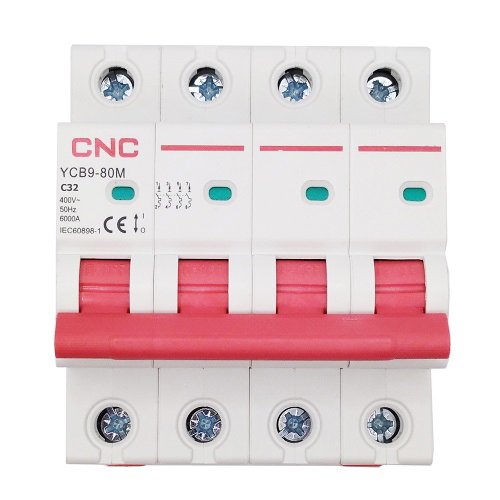 CNC Miniature Circuit Breaker, 4P, 32A, Class C, 6kA