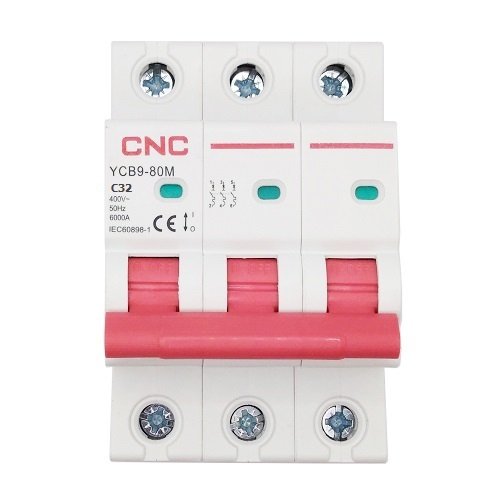 CNC Miniature Circuit Breaker, 3P, 32A, Class C, 6kA