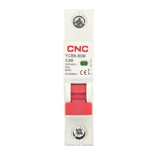 CNC Miniature Circuit Breaker, 1P, 20A, Class C, 6kA