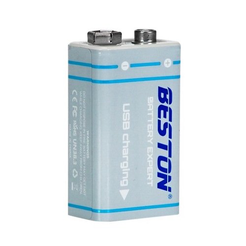 Beston(hk)industry company ltd. Rechargeable 9V batterry with USB C, 1000mAh, Li-Ion