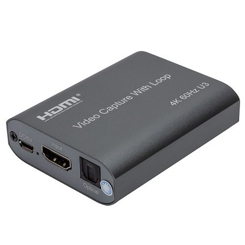 Power plant, llc Video Capture with Loop HDMI USB3.0, 4K 60Hz