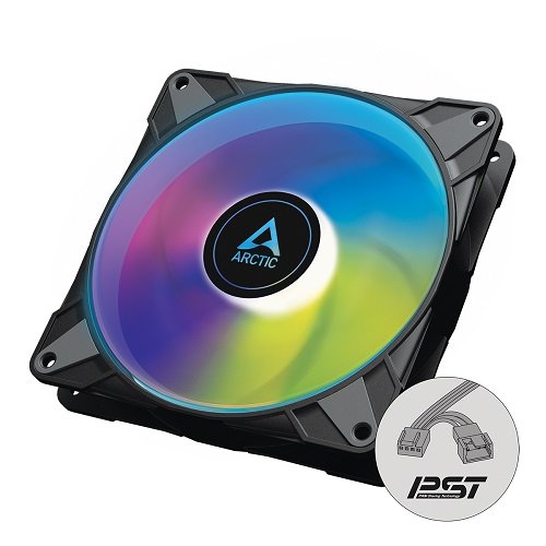 Arctic gmbh ARCTIC P14 PWM PST A-RGB Semi-Passive Case Fan, 4-pin, 140mm, Black