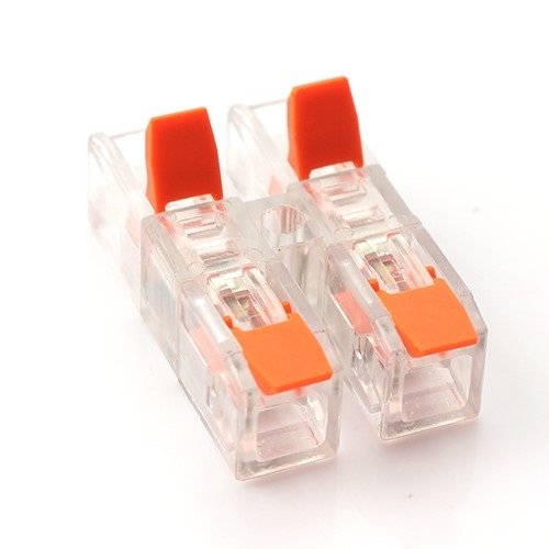 Hismart Splicing Connector, Inline with Lever, 2-2, 0.2&ndash;4.0mm&sup2;, 32A, 450V, 20pcs