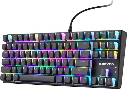 Preyon Red Blitz Claw TKL Wired Mechanical Keyboard (US, Gateron Red)