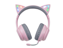 Foxxray DazzleCat Low-Latency Gaming Headset Wireless Grey/Pink