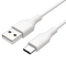 DCO Durable TPE Universāls USB uz USB-C (Type-C) Datu un ātrās 2.4A Uzlādes Kabelis 1m Balts