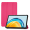 Ilike Tri-Fold Plāns Eko-Ādas Statīva Maks Samsung Galaxy Tab S9 FE+ X610 Wi-Fi / X616B 5G Koraļļu rozā