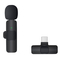 CP K8 Mini USB-C Bezvadu Telefona klip&scaron;a dzidras skaņas mikrofons ar trok&scaron;nu izolāciju (5.7x1.5cm) Melns