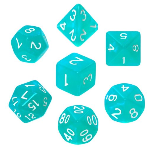 Rebel RPG Dice Set - Moonstones - Turquoise